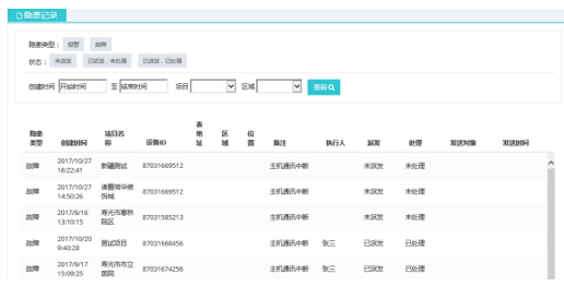 19 點擊“隱患管理”下的隱患（huàn）記錄，進入如圖（tú）頁麵